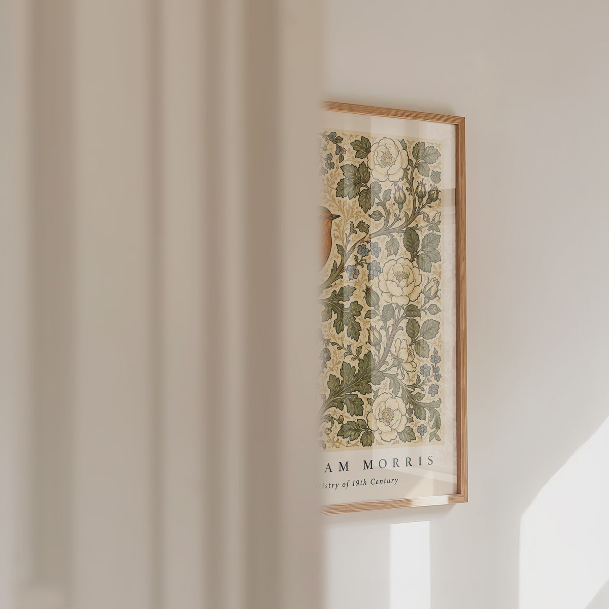 Robin Among Roses William Morris Poster