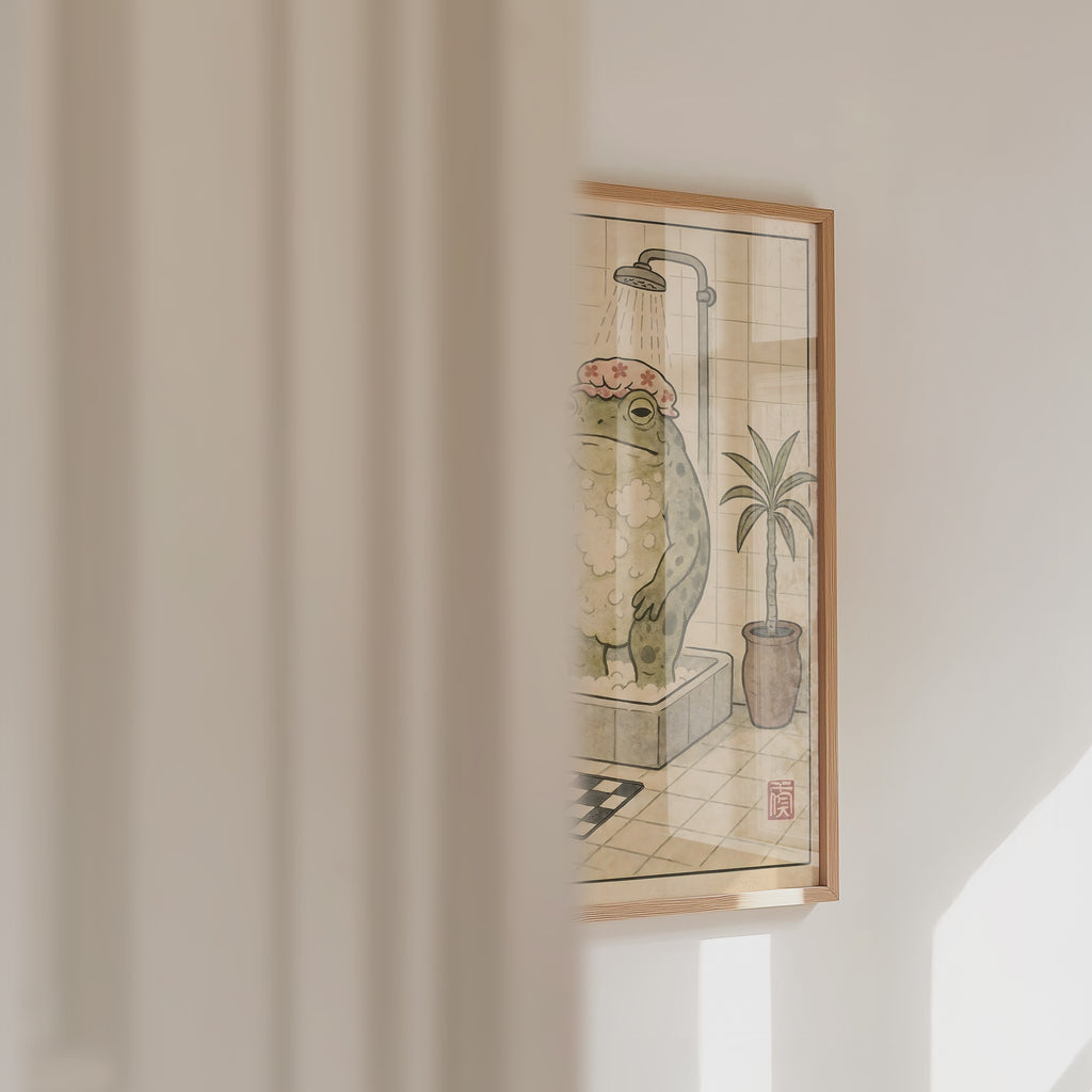 Plakat „Żaba podczas wieczornej ulewy”