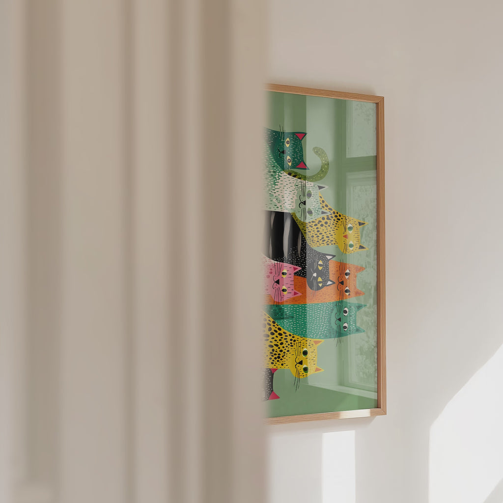 Colorful Cat Collective Poster – väggvideo