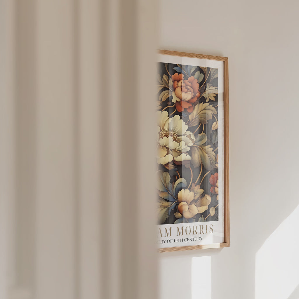 Wzór złotych kwiatów - plakat Williama Morrisa