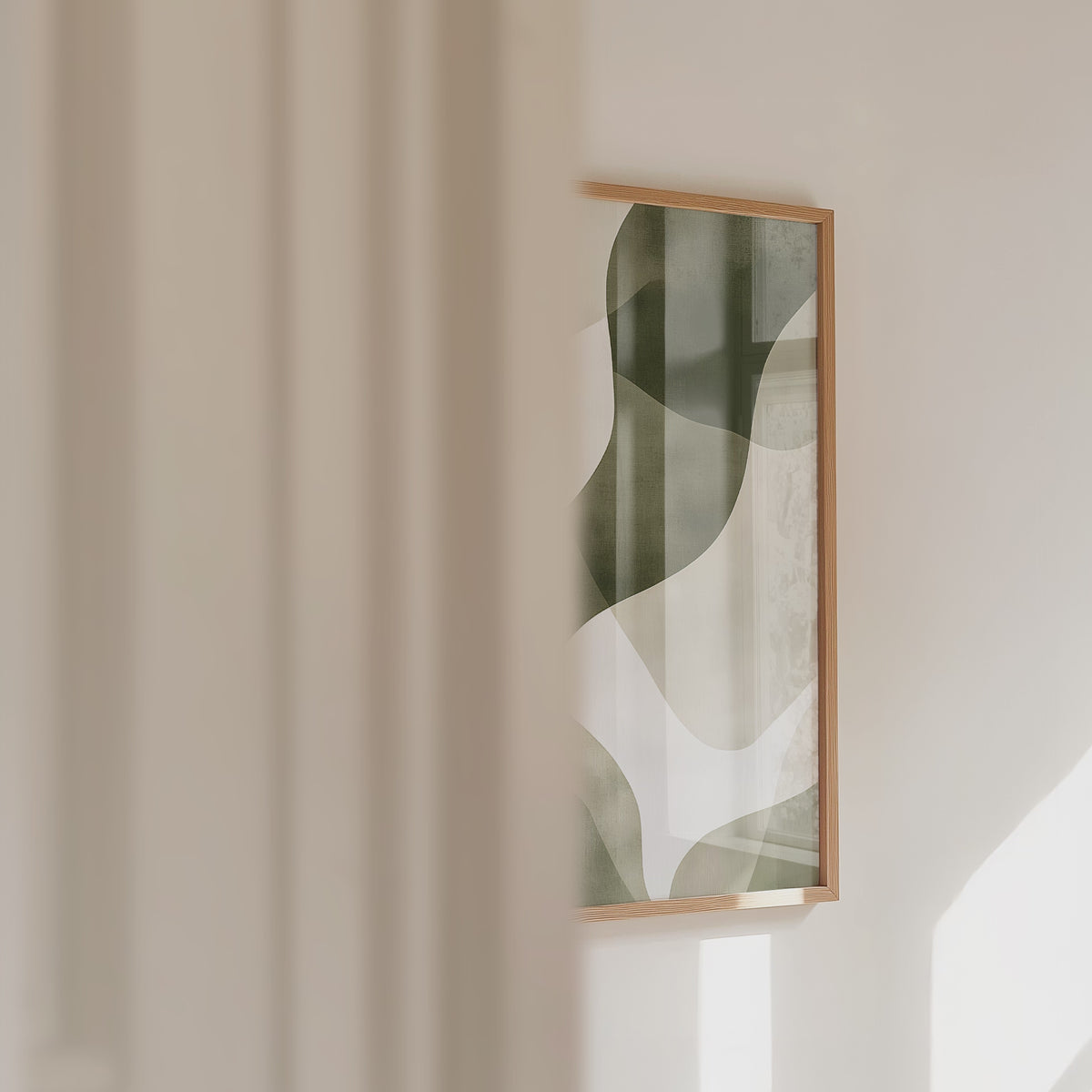Plakat „Abstrakcyjne zielone kształty nr 1”