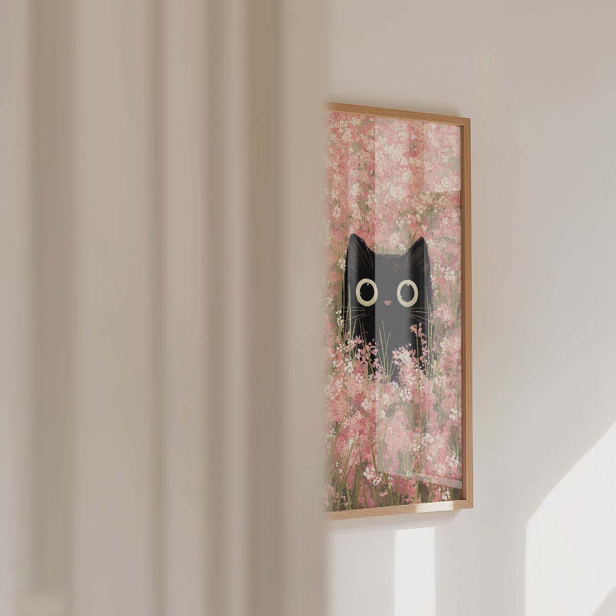 Hidden Blossom Cat Poster – väggvideo