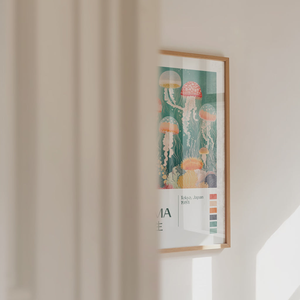 Plakat Pływający ogród meduz Yayoi Kusamy