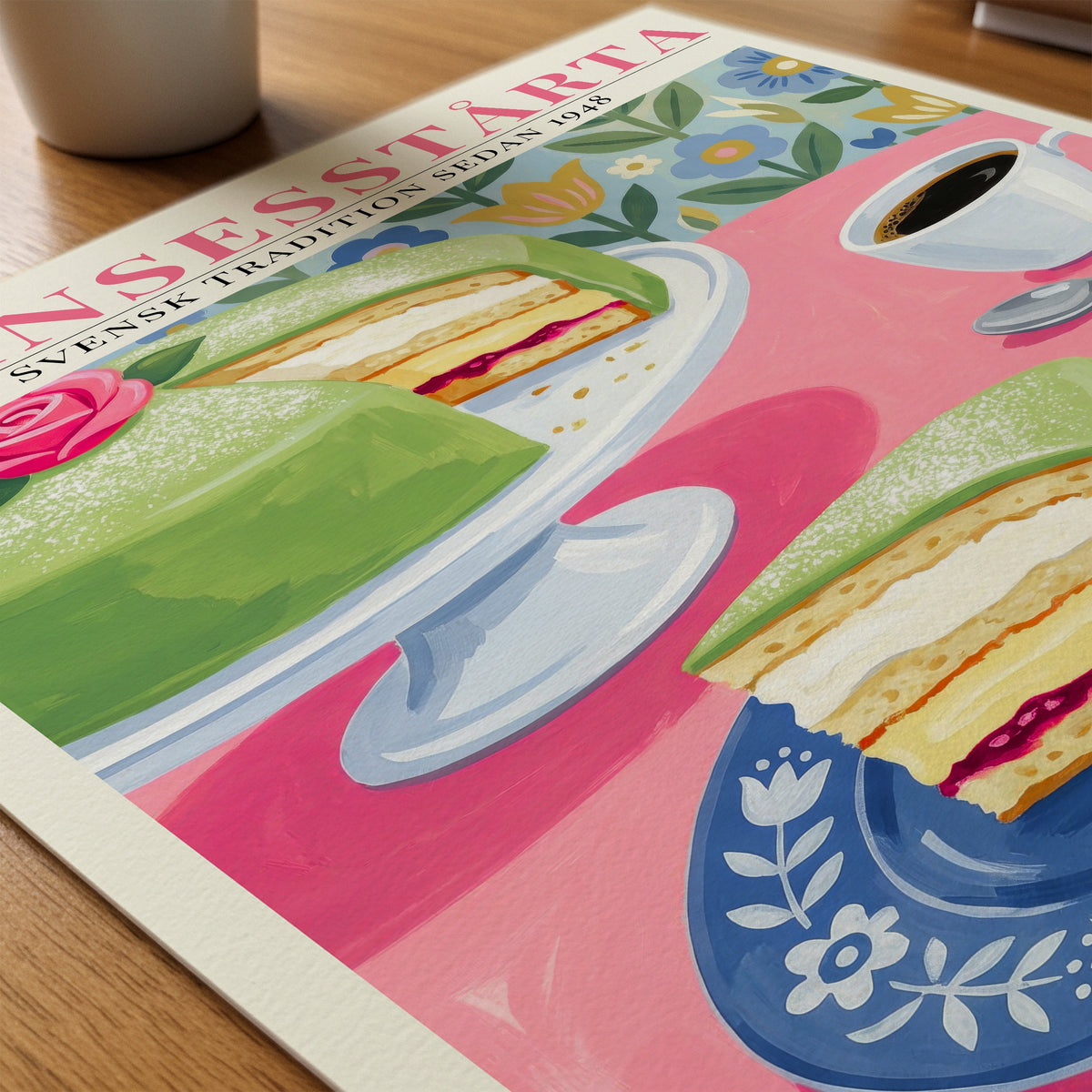Prinsesstårta Poster som print på skrivbord – Bozetto