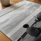 Remember Why You Started Poster – närbild på papper