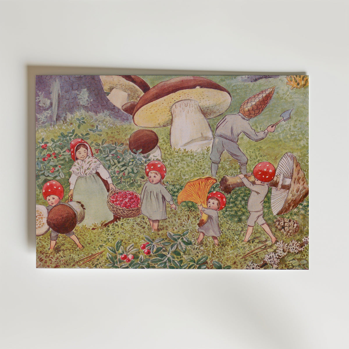 Elsa Beskow Tomtebobarnen Skogsplock Poster – utan passepartout