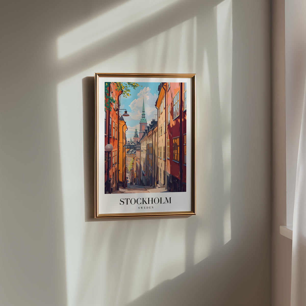 Whispers Of Stockholm poster i nordisk inredning – Bozetto