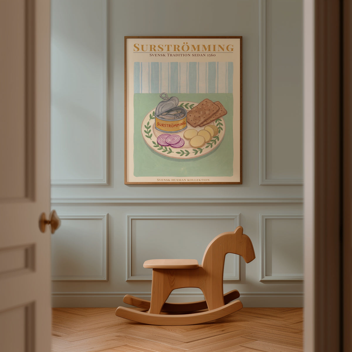 Surströmming poster i inredningsmiljö från Bozetto i hög kvalitet