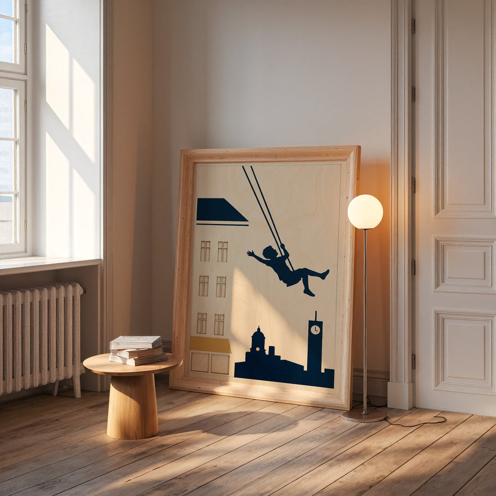 Skyline Swing Poster i stilren inredning, fri frakt över 499 kr