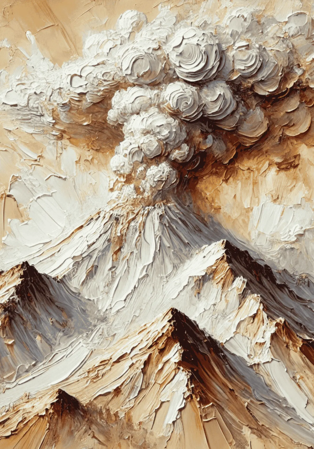Abstract Volcanic Explosion poster visad rakt fram – Bozetto affisch i hög tryckkvalitet