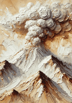 Abstract Volcanic Explosion poster visad rakt fram – Bozetto affisch i hög tryckkvalitet