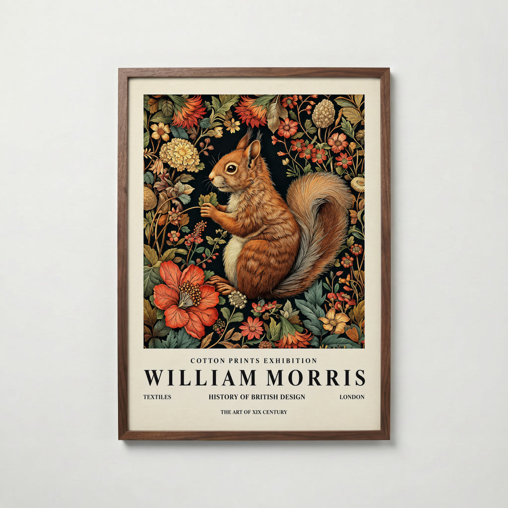 William Morris Squirrel Poster – valnötsram