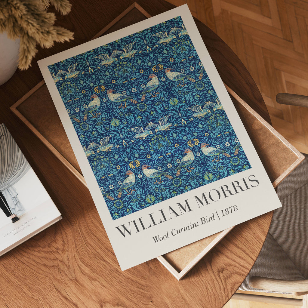 William Morris Wool Curtain: – stilfullt konsttryck från Bozetto, tryckt på matt finpapper