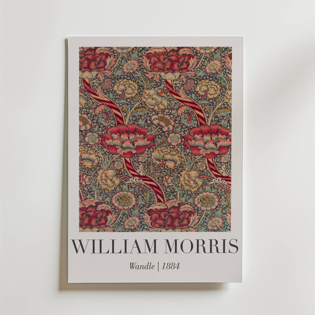 William Morris Wandle 1884 – stilfullt konsttryck från Bozetto, tryckt på matt finpapper