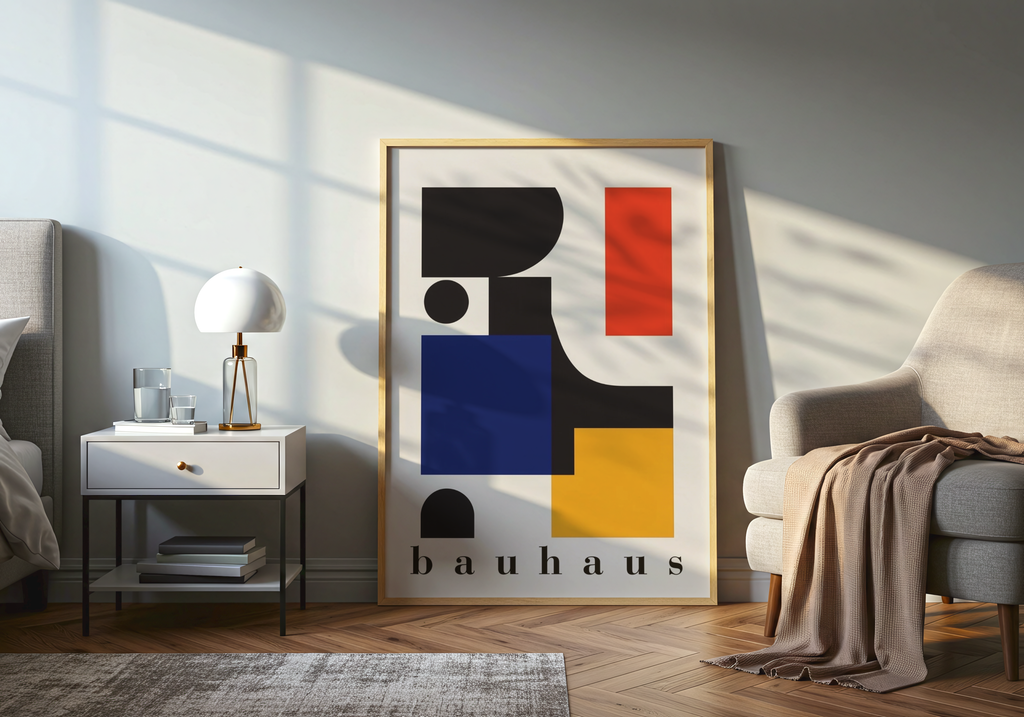 Bauhaus Geometric Shapes – affisch med stilfullt motiv från Bozetto i hög kvalitet