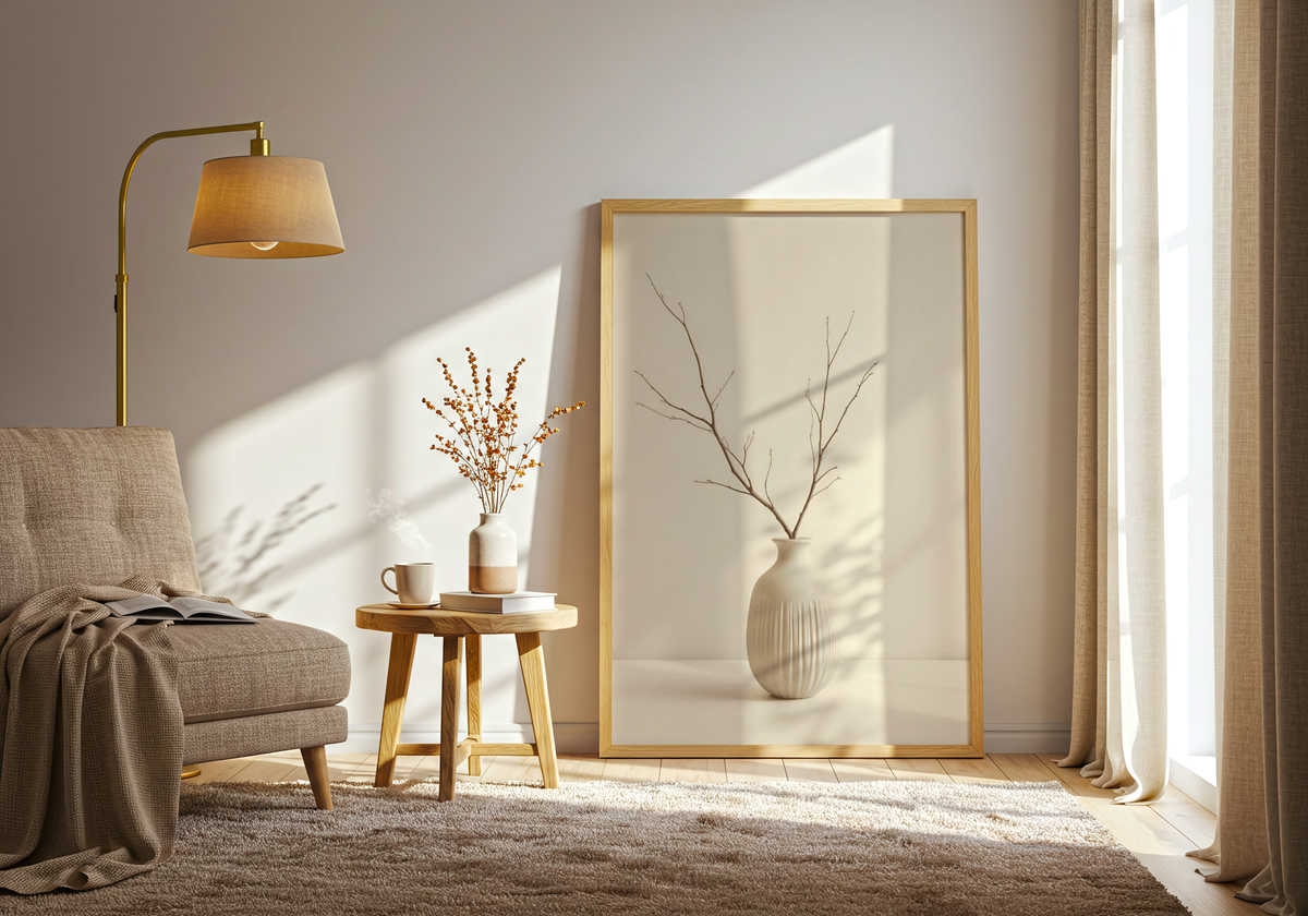 Minimalist Ceramic Vase – affisch med stilfullt motiv från Bozetto i hög kvalitet