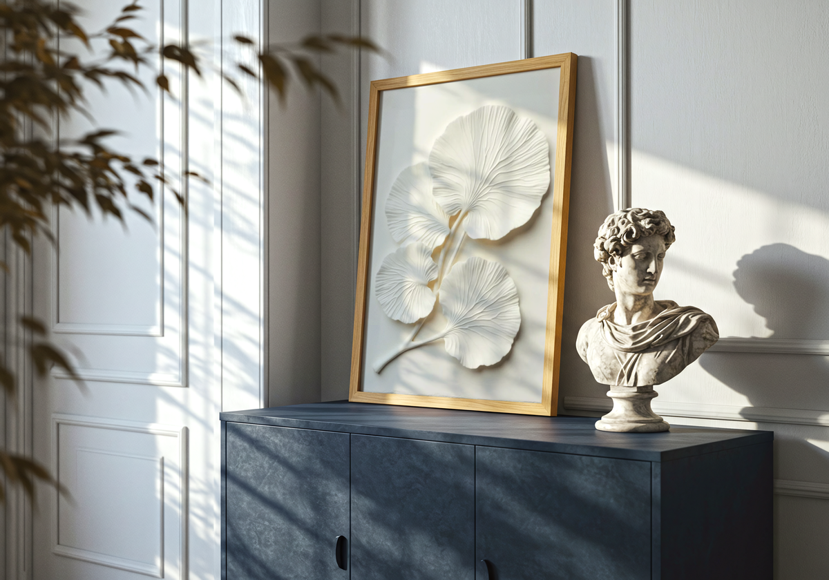 Ginkgo Leaf Textured No.2 – affisch med stilfullt motiv från Bozetto i hög kvalitet