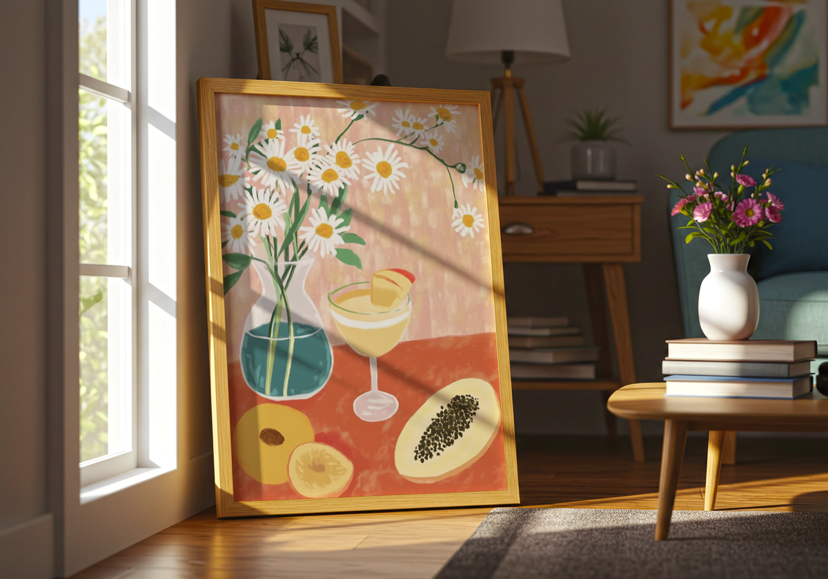 Tropical Blossom poster visad rakt fram – Bozetto affisch i hög tryckkvalitet i hög tryckkvalitet