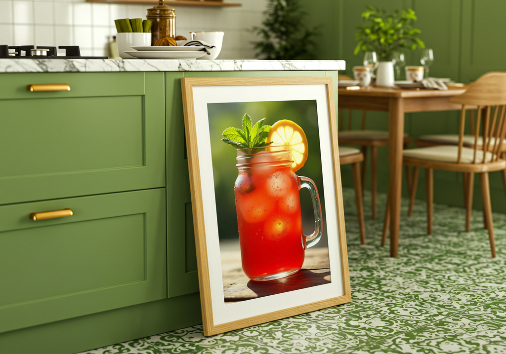 Strawberry Lemonade poster visad rakt fram – Bozetto affisch i hög tryckkvalitet
