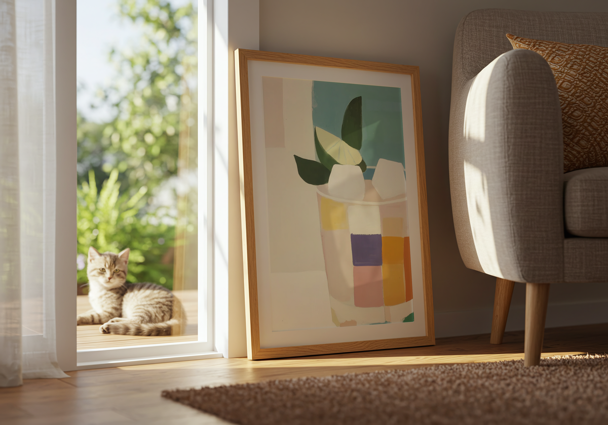 Colorful Drink poster visad rakt fram – Bozetto affisch i hög tryckkvalitet i hög tryckkvalitet