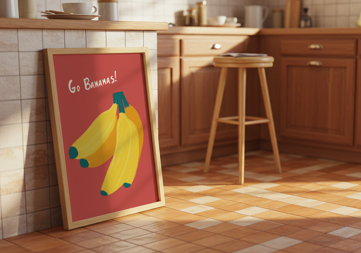Go Bananas poster visad rakt fram – Bozetto affisch i hög tryckkvalitet i hög tryckkvalitet