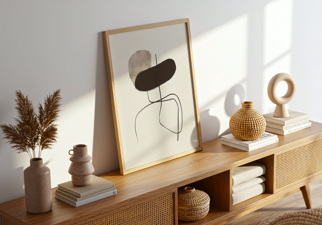 Geometric Silhouette poster visad rakt fram – Bozetto affisch i hög tryckkvalitet