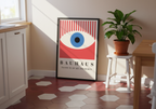 Bauhaus Eye Design poster visad rakt fram – Bozetto affisch i hög tryckkvalitet i hög tryckkvalitet