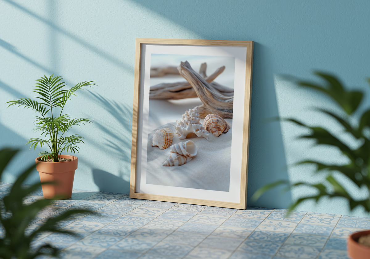 Seashells on the Beach – affisch med stilfullt motiv från Bozetto i hög kvalitet