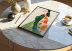 Woman With Coat – affisch med snyggt motiv, köp enkelt hos Bozetto i flera storlekar
