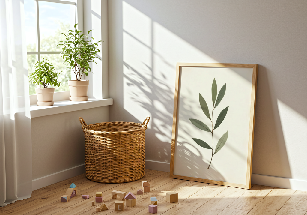 Minimalist Eucalyptus poster visad rakt fram – Bozetto affisch i hög tryckkvalitet